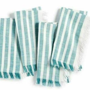 Bardwil Madison Teal 4-Pc. Cotton Napkin Set